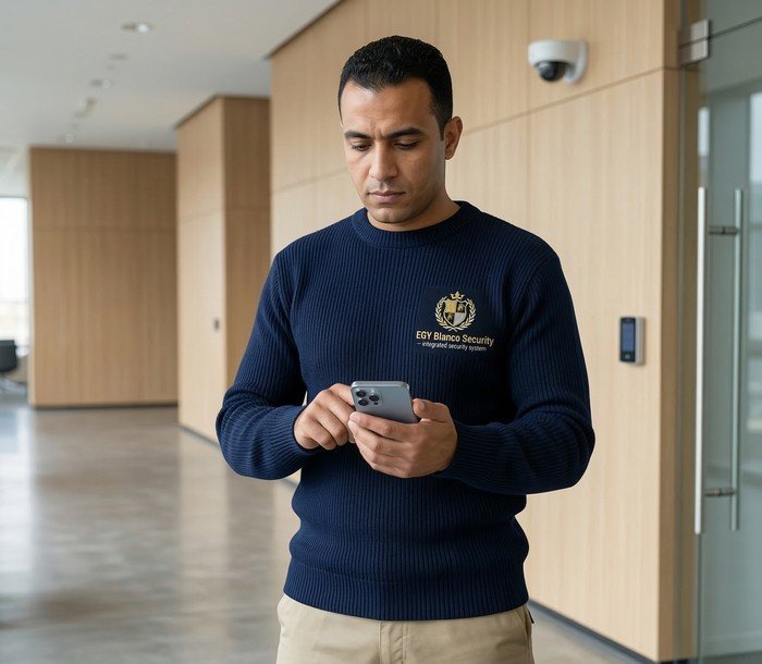 Security workforce management software dashboard showing guard schedules, attendance tracking and performance metrics