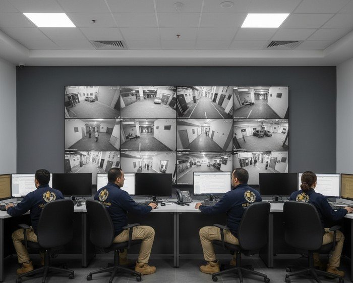 مراقبة كاميرات CCTV مدعومة بالذكاء الاصطناعي في مكتب ذي إشغال منخفض