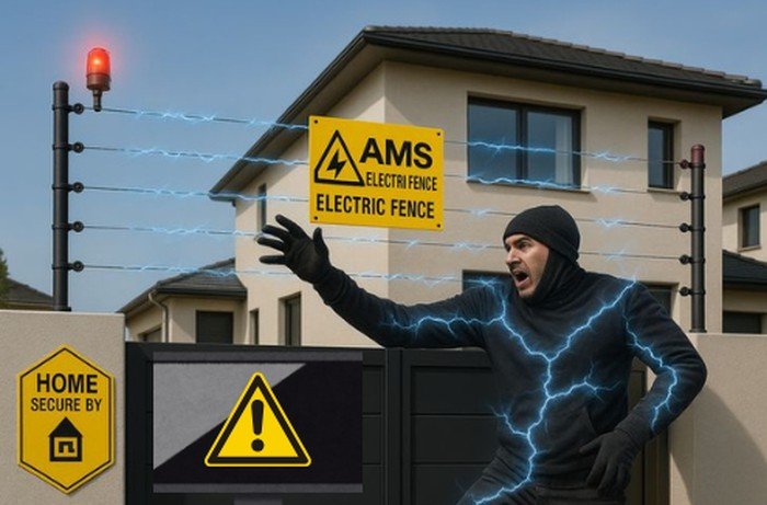 بوابة أمان آلية مع حاجز boom وقارئ RFID عند مدخل مجمع سكني في القاهرة