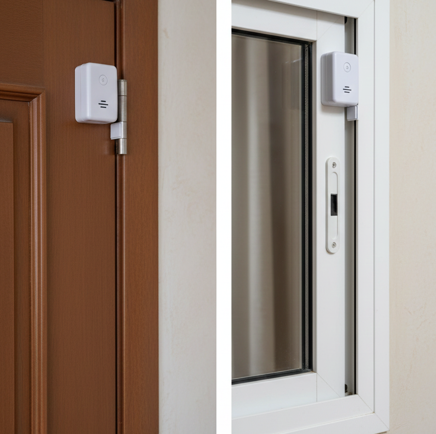 Magnetic Door and Window Alarm Sensors for Home Security